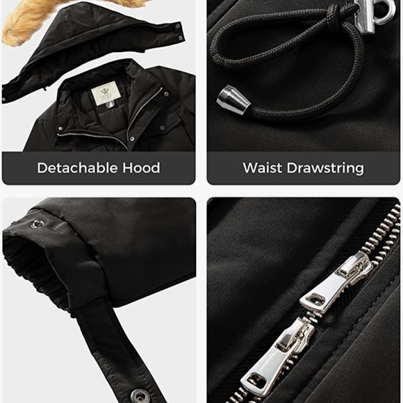 WenVen Women's Winter Thicken Fleece Jacket Fur Hooded - Picture 3 of 6